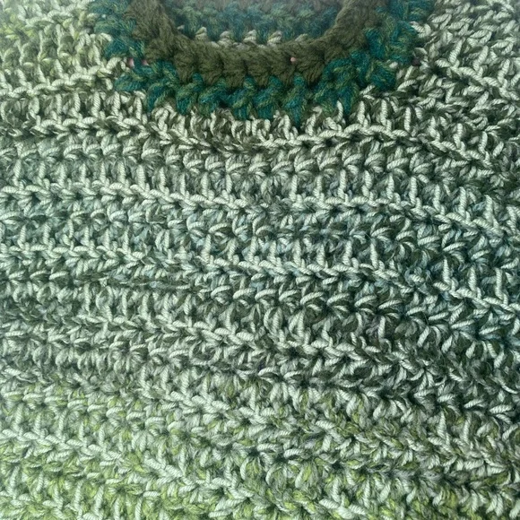 Handmade Warm Green Knit Sweater kids (sizing is flexible, fit us around 2T)